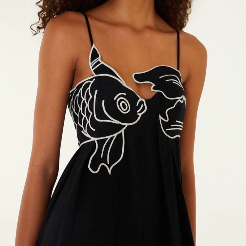 FARM Rio Black Fish Maxi Dress - Picture 3 of 8